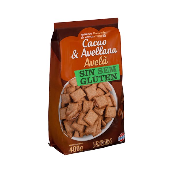 cereales rellenos de cacao y avellana sin gluten de mercadona