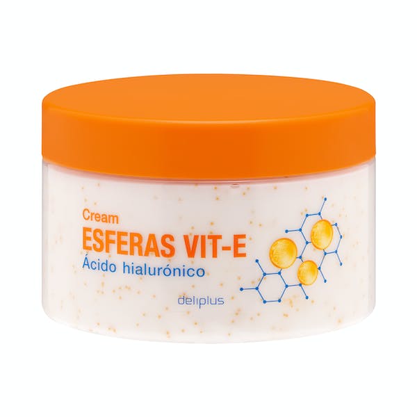 Crema corporal hidratante Esferas VIT-E Deliplus con ácido hialurónico